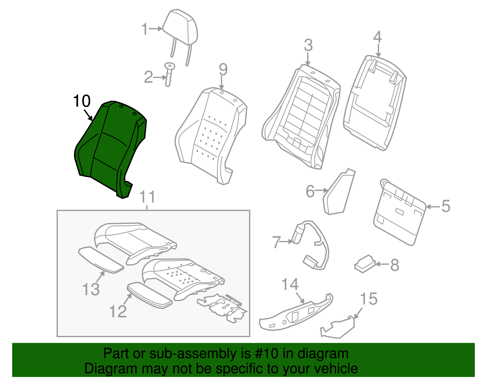 Seat Back Cover (52-10-7-247-326)