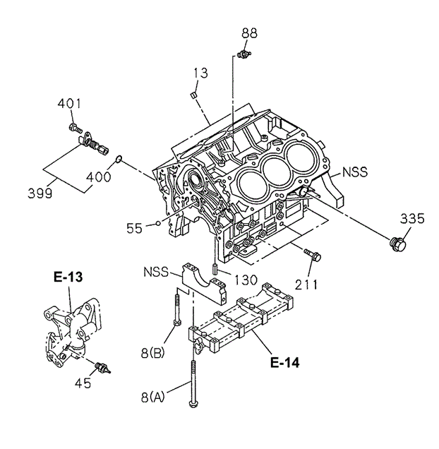 Cylinder Block for 2002 Honda Passport #0