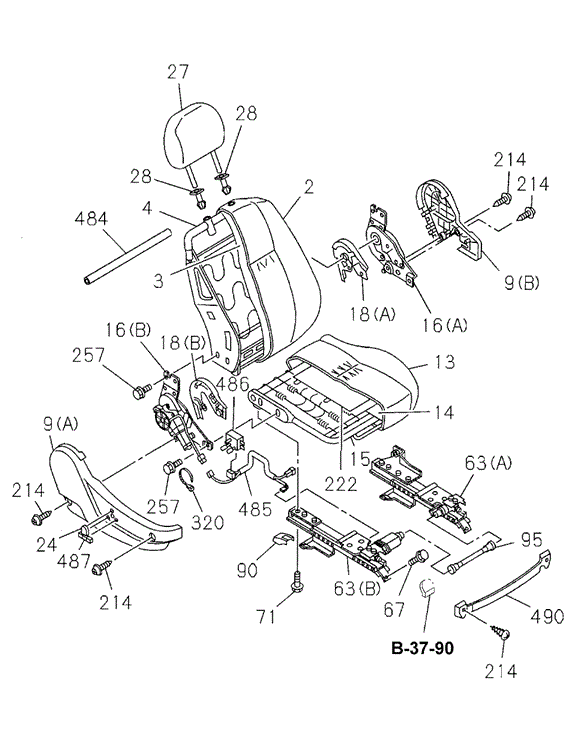 Front Seat (3) for 2002 Honda Passport #0