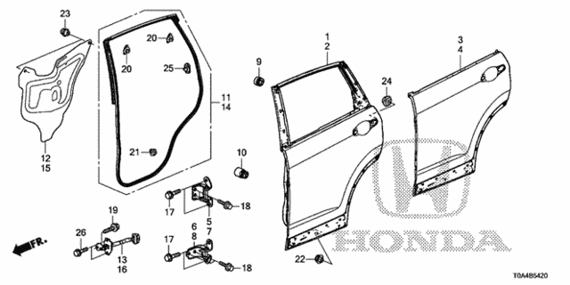 Rear Door Panels for 2013 Honda CR-V #0