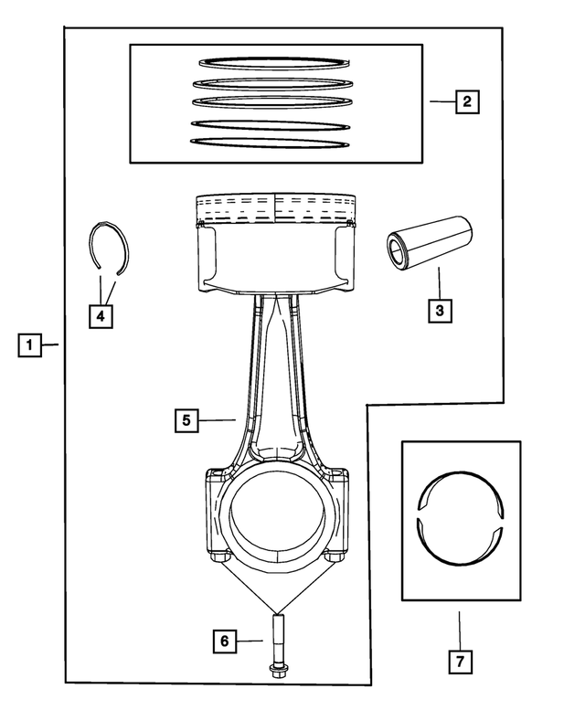 « 68061157AC – 5.7L HEMI Gas; Engine : Axe Et Tige De Piston pour Mopar Image »