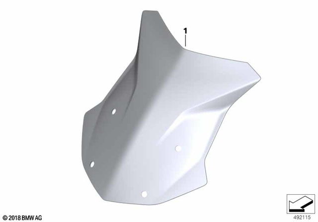 46638557868 - Ergonomics &amp; Comfort: Windshield, High for BMW-Motorrad Image