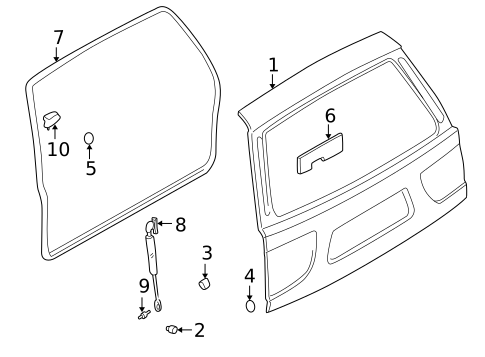 Liftgate for 2000 INFINITI QX4 #1