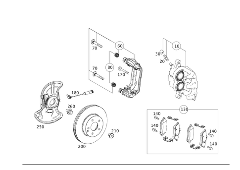 Front Wheel Brake for 2014 Mercedes-Benz GLK 250 #0