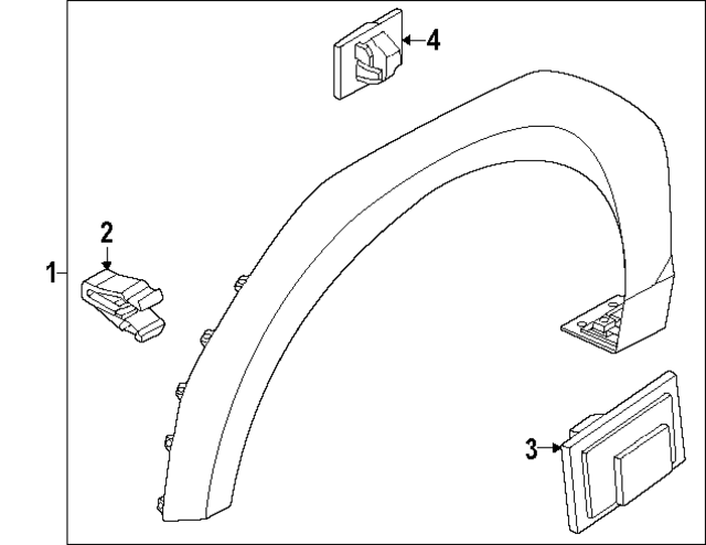 87711DO110AHV - : Wheel Opening Molding for Kia Image