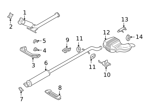 Exhaust Components for 2005 Volvo XC70 #1