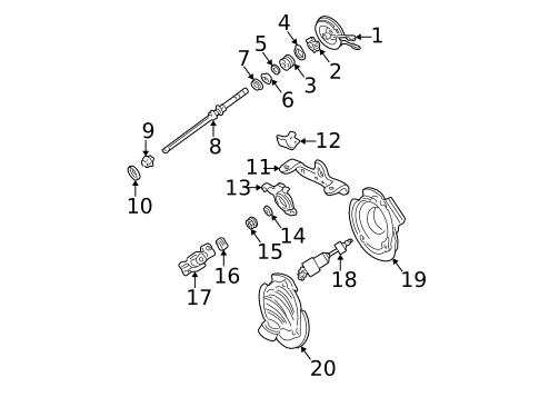 Shaft & Internal Components for 2001 Mercury Sable #0
