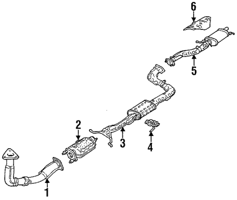 Exhaust Components for 1997 Ford Aspire #0
