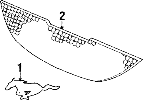 Grille & Components for 1995 Ford Mustang #0