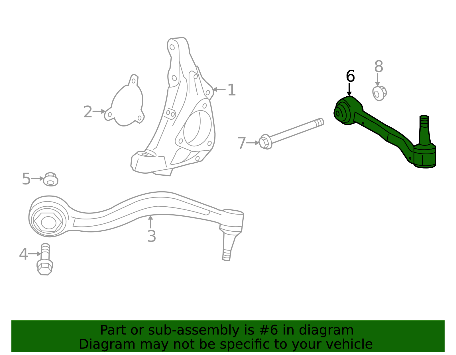 2013-2026 Cadillac Front Passenger Side Rear Lower Control Link ...