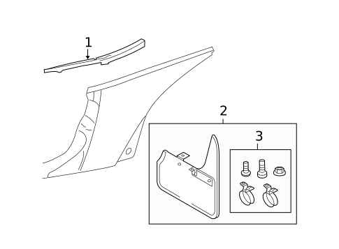Exterior Trim - Quarter Panel for 2009 Volkswagen Beetle #1