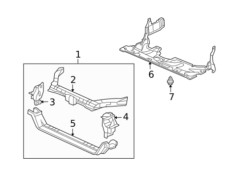 Radiator Support for 2007 Honda Accord #0
