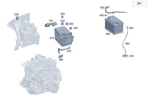 Battery, Starter and Alternator Line for 2025 Mercedes-Benz GLC 43 AMG&reg; #0