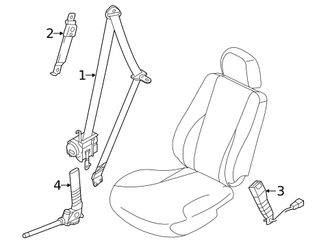 Seat Belt for 2020 Hyundai Elantra #0