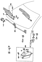 8521120401 - Body: Wiper Arm for Toyota: Celica Image