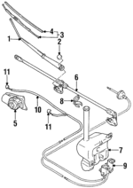 3831050G00 - Body: Wiper Arm Assembly for Suzuki Image
