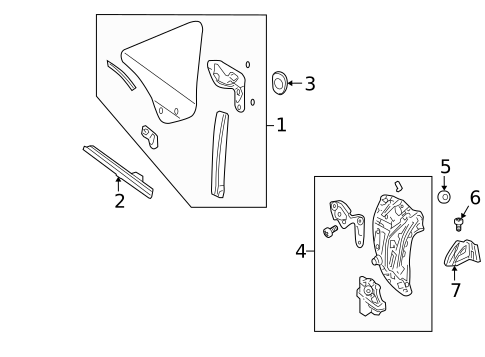 Quarter Window for 2006 Ford Mustang #0