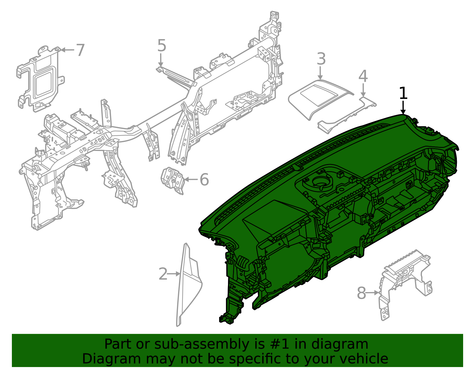 2024-2025 Ford Ranger Instrument Panel N1WZ-2604320-CA | OEM Parts