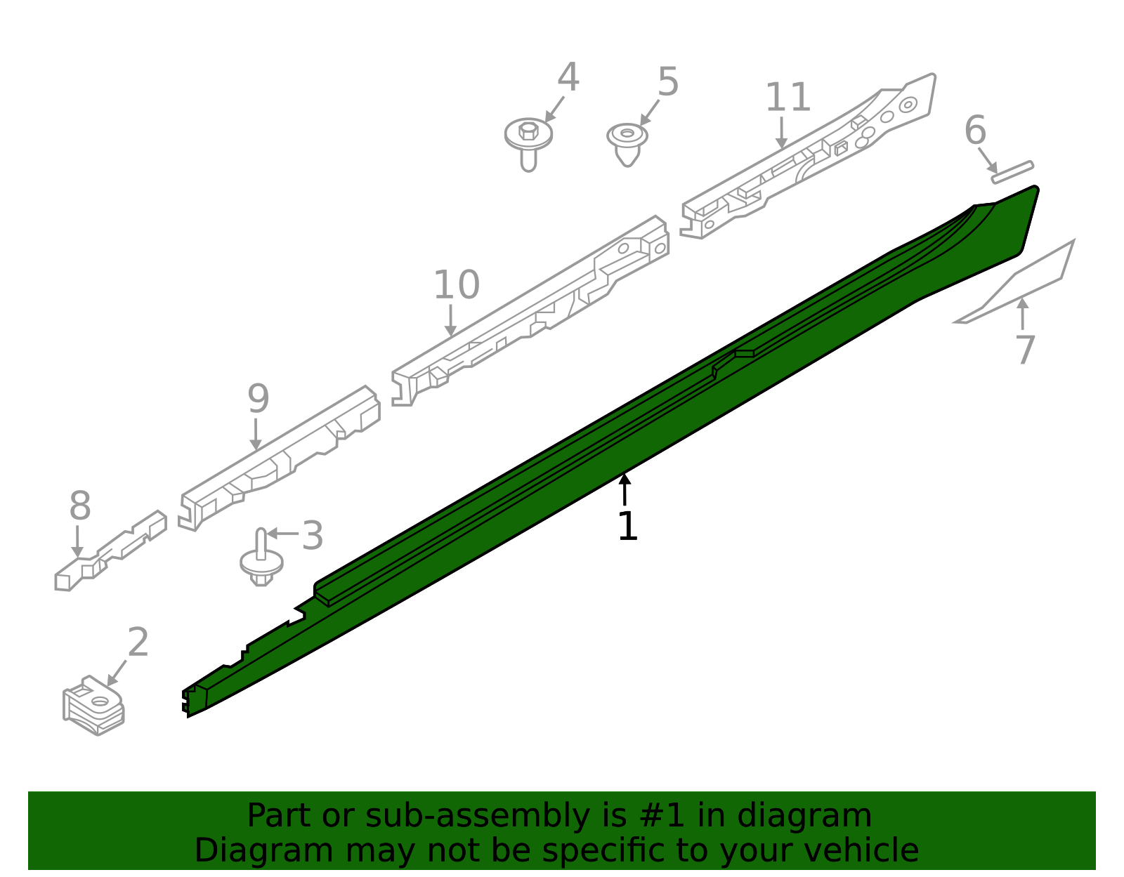 Rocker Molding - BMW (51777946678)
