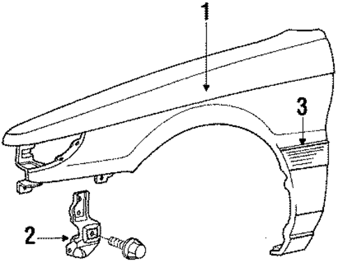 Fender & Components for 1990 Mitsubishi Mirage #0