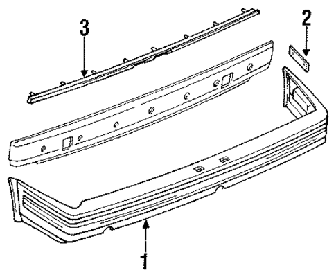 Bumper & Components - Rear for 1986 Nissan Pulsar NX #0