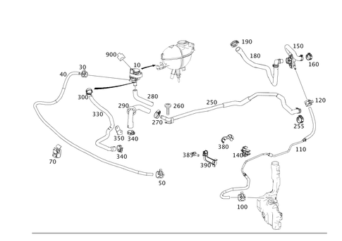 Heating Water Line for 2012 Mercedes-Benz E350 #0