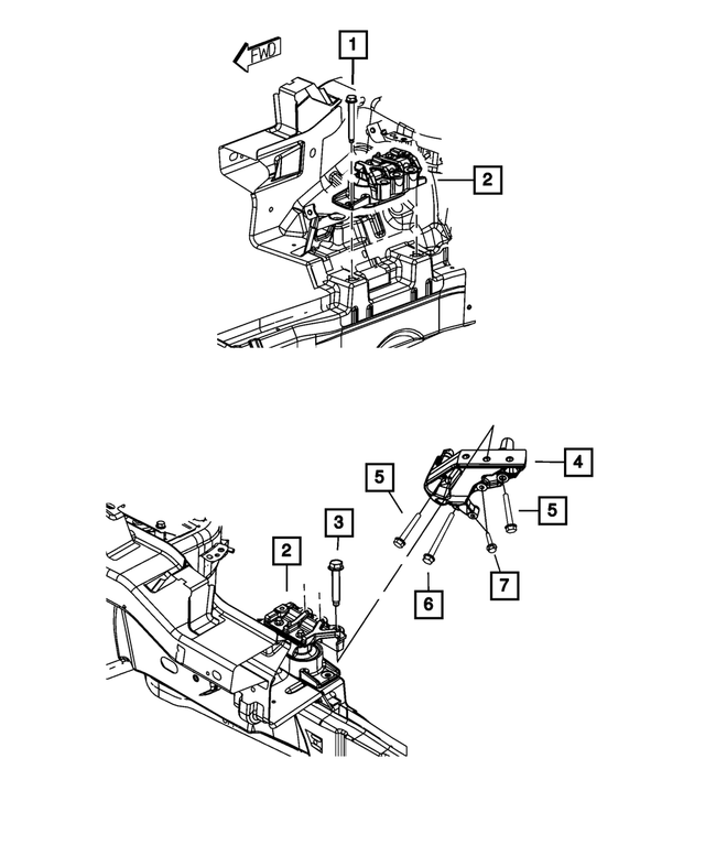 4766159AB - 2.0L Turbo Diesel; Engine: Transmission Mount Bracket for Mopar Image image