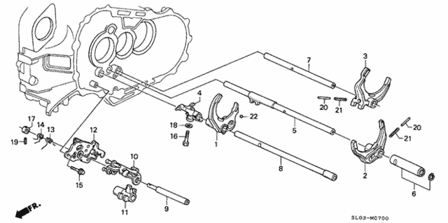 5MT Shift Fork - Fork Shaft (5MT) for 1991 Acura NSX #0