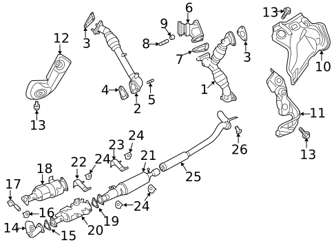 Exhaust Components for 2018 Nissan TITAN XD #0