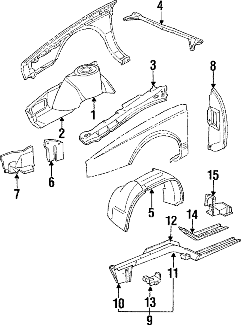 Structural Components & Rails for 1987 Cadillac Seville #0