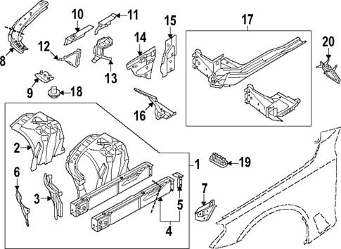 Inner Structure & Rails for 2024 BMW i7 #0
