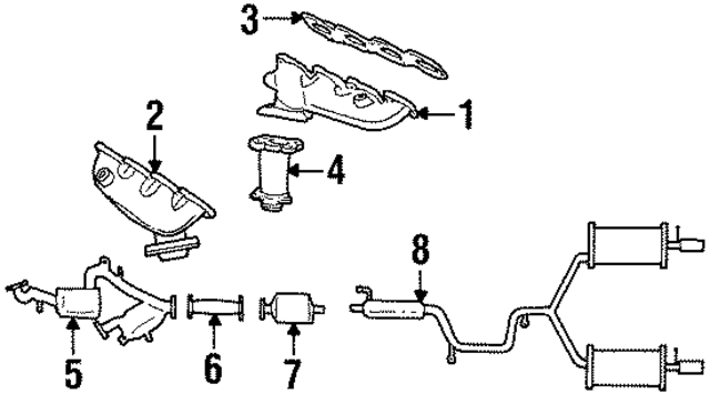 XF3Z9431AA - : Exhaust Manifold for Ford Image