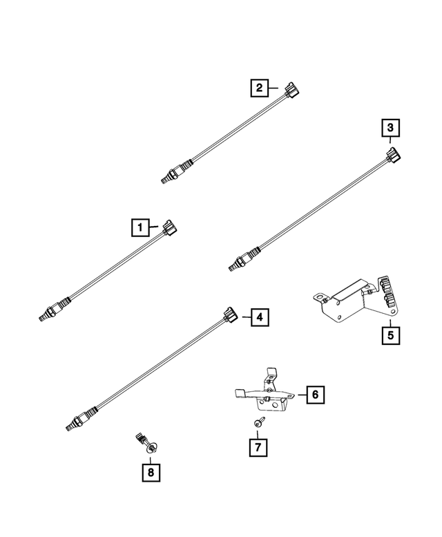 68161550AE - Electrical: Oxygen Sensor Bracket for Mopar Image image