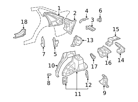 Inner Structure for 2002 Toyota Avalon #0