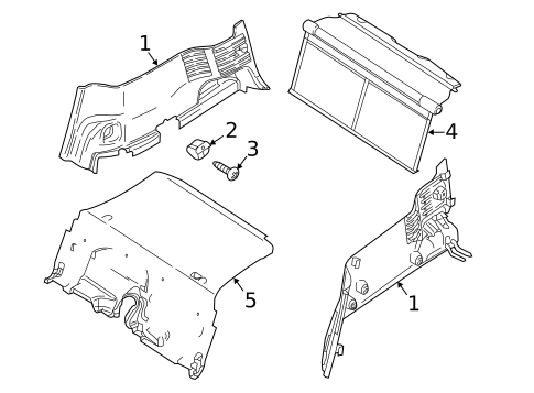 Interior Trim - Quarter Panels for 2019 Smart EQ fortwo #0