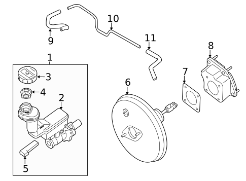 Master Cylinder - Components On Dash Panel for 2021 Nissan Qashqai #0