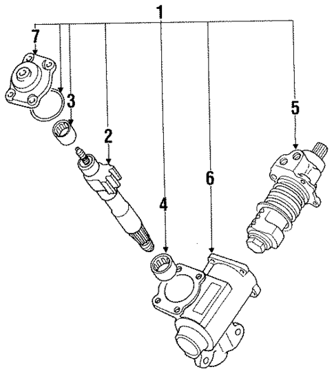 Power Steering Gear for 1994 Honda Passport #0