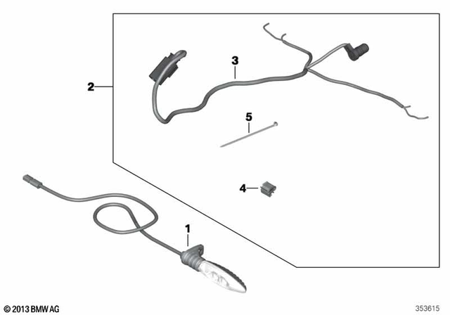 61118549114 - General Electrical System: Tail Part Wiring Harness -  for BMW-Motorrad Image