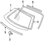 F4BZ6103100A - Body: Windshield for Ford: Aspire Image
