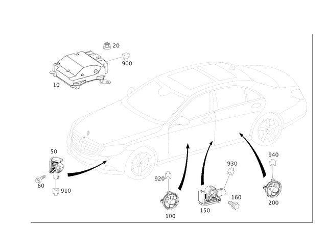 2229008614 - Electrical System: Control Unit for Mercedes-Benz: Maybach S550, Maybach S560, Maybach S600, Maybach S650, S450, S550, S560, S600, S63 AMG, S65 AMG Image image