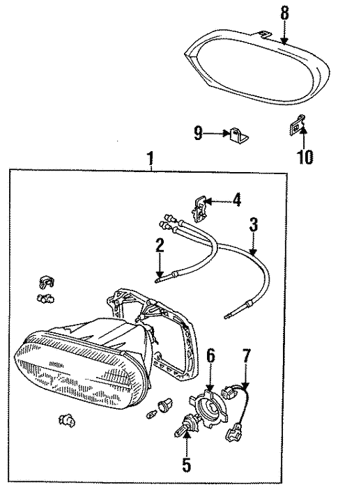 Headlamp Components for 1995 Jaguar XJS | Jaguar Los Angeles