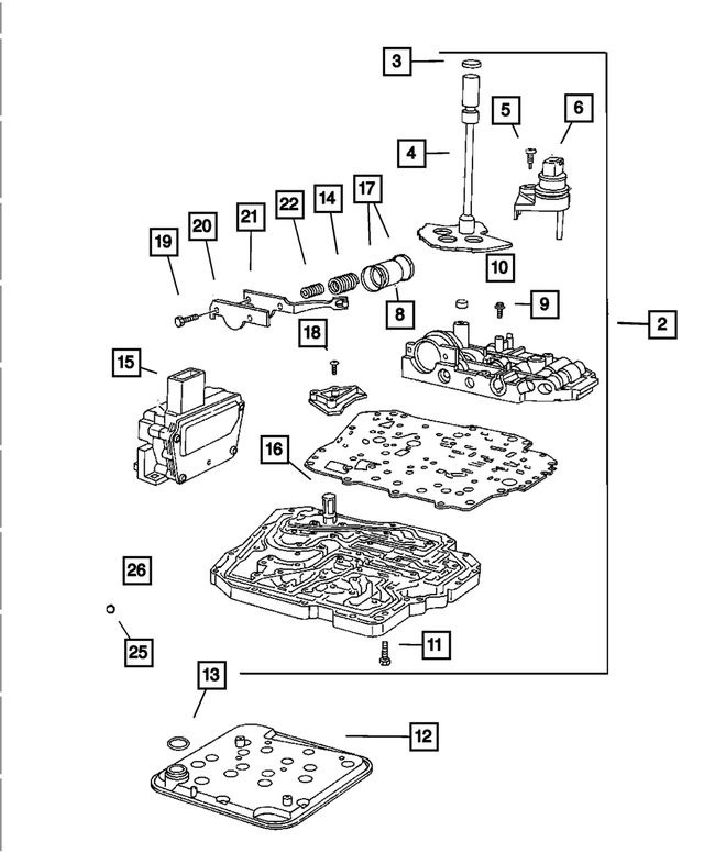 52852937AA - Automatic Transaxle 4 Speed: Valve Body for Mopar Image image
