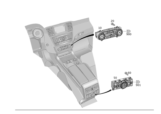 1669008921 - Heating and Ventilation: Control Unit for Mercedes-Benz: GL350, GL450, GL550, GL63 AMG, GLE300d, GLE350, GLE400, GLE43 AMG, GLE450 AMG, GLE550e, GLE63 AMG, GLE63 AMG S, GLS350d, GLS450, GLS550, GLS63 AMG, ML250, ML350, ML400, ML550, ML63 AMG Image image