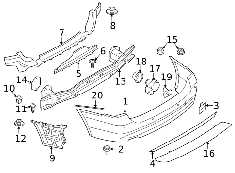 Bumper & Components - Rear for 2019 BMW 340i GT xDrive #0