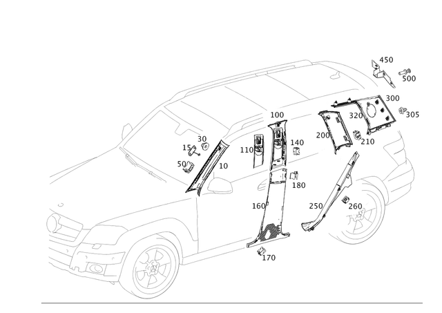 9918698 - Trim and Lining: Cover Clip for Mercedes-Benz Image image
