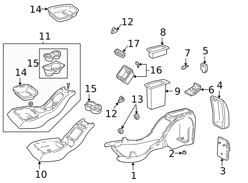 Center Console for 2003 Chevrolet S10 #0