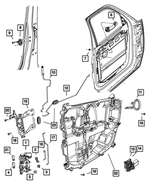 4589466AA - Doors and Related Parts: Front Door Latch, Right for Mopar Image