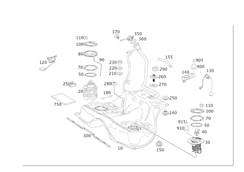 Fuel Tank with Detachable Parts for 2006 Mercedes-Benz CL65 AMG #0