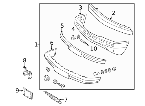 Bumper Assembly for 1985 Mercedes-Benz 190 E #0