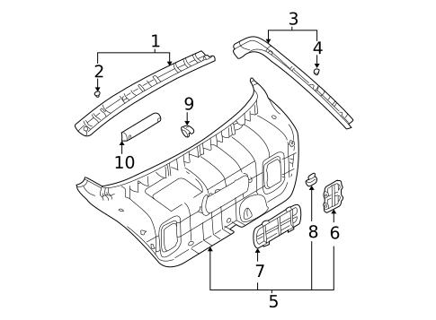 Interior Trim for 2003 Hyundai Elantra #0